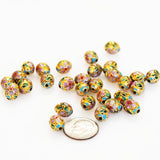 Cloisonne Gold Oval Beads 9 x 7mm 