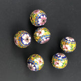 Gold Cloisonne Round Beads 20mm