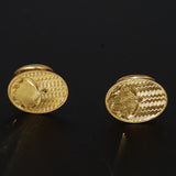 Victorian Chased Cuff Links Rolled Gold