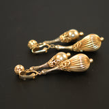 Gold Filigree Earrings Vintage