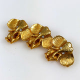 Trio of Gold Elephants Brooch Vintage