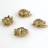 gold floral clasps 14K