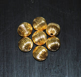 Large Gold Plated Fluted Round Beads 18mm