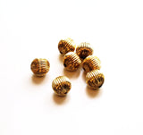 Large Gold Plated Fluted Round Beads 18mm