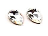 Crystal Pear Stones with Gold Foil
