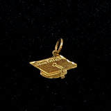 14K Gold Graduation Mortarboard charm