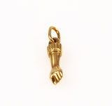 10K Gold Victorian Figa Hand Charm