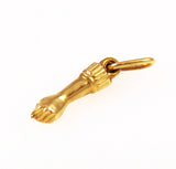 10K Gold Victorian Figa Hand Charm