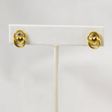 Gold Heart & Ring Earrings 18K