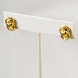 Gold Heart & Ring Earrings 18K