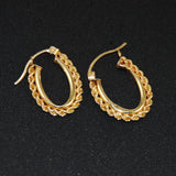 14K Gold Rope Hoop Earrings