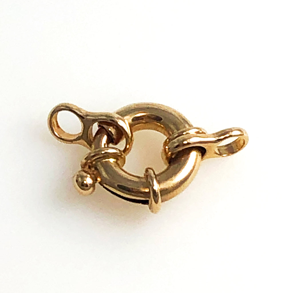 Gold 14K Spring Ring Clasp Italian