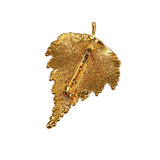 Gold Plated Oak Leaf Brooch Vintage