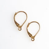 gold lever back earrings
