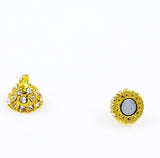 Gold Magnetic Rhinestone Clasp Oval