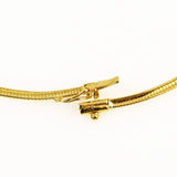 14K Gold Omega Chain Necklace Italian