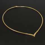 14K Gold Omega Chain Necklace Italian