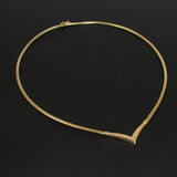 14K Gold Omega Chain Necklace Italian