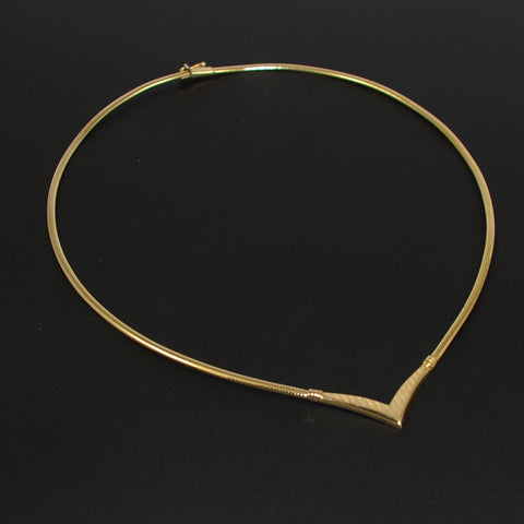 14K Gold Omega Chain Necklace Italian – Estatebeads
