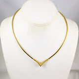 14K Gold Omega Chain Necklace Italian