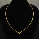 Italian 14K Gold Omega Chain Necklace