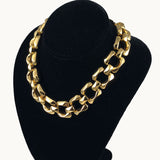 Chunky Vintage Gold Choker Necklace