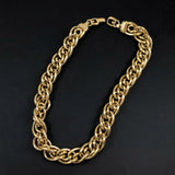 Chunky Vintage Gold Link Necklace