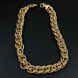 Chunky Vintage Gold Link Necklace