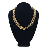 Chunky Gold Link Twisted Necklace