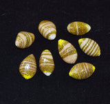 Yellow and Gold Lamp Work Beads