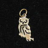 Gold Owl Charm 14K
