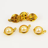 Gold Plated Pearl Clasps Single