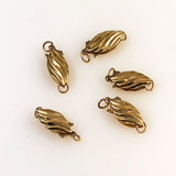 14k gold wavy pearl clasp