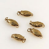 14k gold wavy pearl clasp