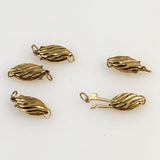 14k gold wavy pearl clasp