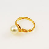 Gold Cultured Pearl Ring 14K