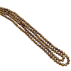 Dark Gold Freshwater Pearl Beads 6mm
