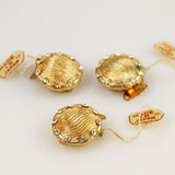 Gold Plated Rhinestone Round Clasp Vintage