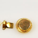 Gold Plated Rhinestone Round Clasp Vintage