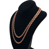 Gold & Rust Twisted Rope Chain Necklace