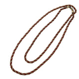 Gold & Rust Twisted Rope Chain Necklace