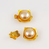 Gold Pearl Box Clasps Vintage