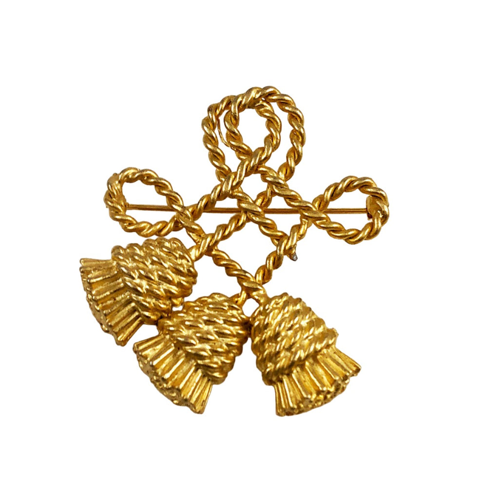 Gold Tassel Brooch