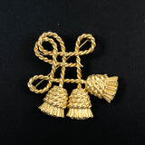 Gold Tassel Brooch Vintage