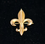 Antique Fleur-de-lis 10K Gold Watch Pin