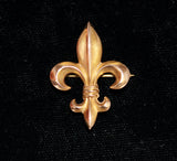 Antique Fleur-de-lis 10K Gold Watch Pin