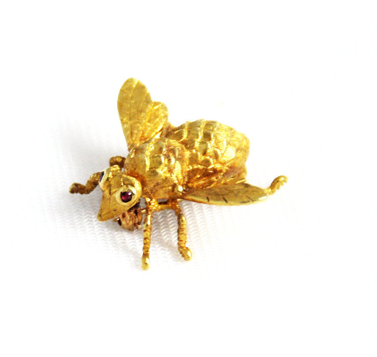 Herbert Rosenthal 18Kt Gold Bumble Bee Brooch