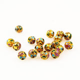 Cloisonne Gold Round Beads 