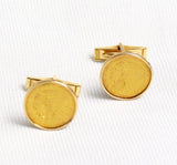 14KT Gold $5 Indian Head Half Eagle Coin Cuff Links