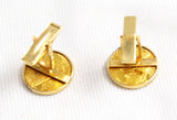 Backs of 14KT Gold $5 Indian Head Cuff Links